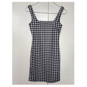 Black and white mini dress